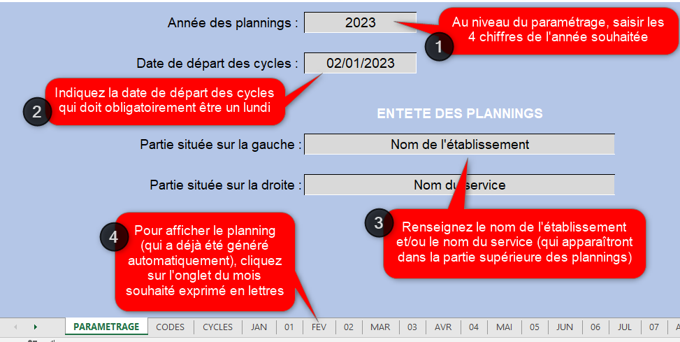 Generer automatiquement le planning